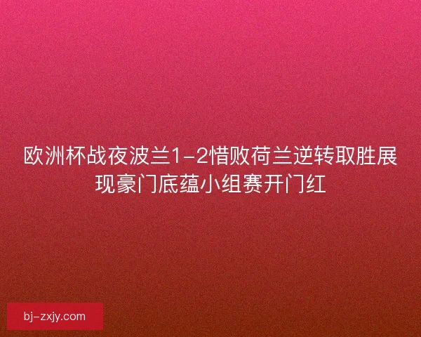 欧洲杯战夜波兰1-2惜败荷兰逆转取胜展现豪门底蕴小组赛开门红